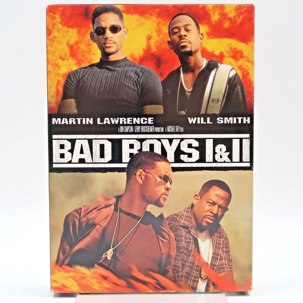 Bad Boys I & II DVD Box Set 2003 Will Smith Martin Lawrence Action Movie R Rated